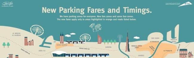 New Paid Parking Rates and Timings in Dubai